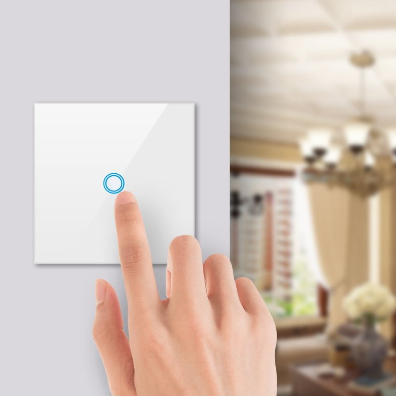 Włącznik światła pojedynczy biały