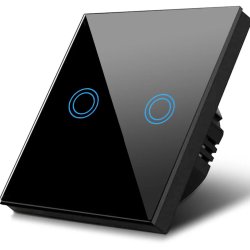 Włącznik światła podwójny czarny