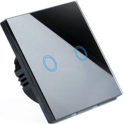 Włącznik światła podwójny czarny