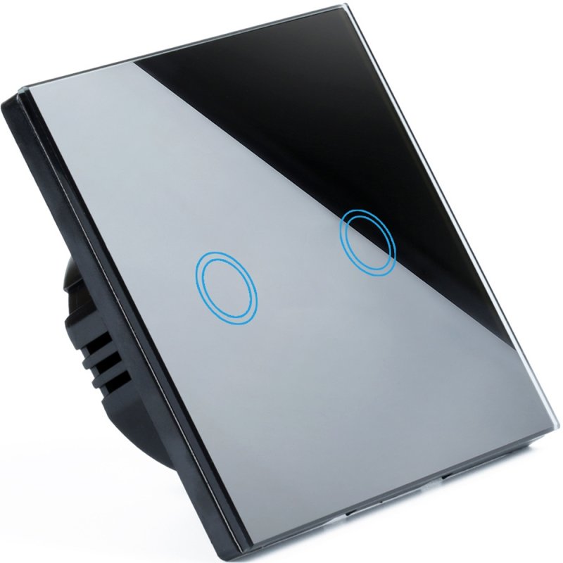 Włącznik światła podwójny czarny