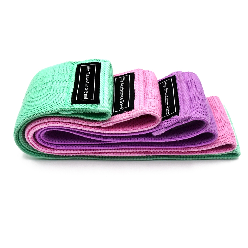 Zestaw 5 taśm gum tekstylnych do ćwiczeń fitness + woreczek