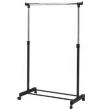 Wieszak na ubrania teleskopowy z kółkami + półka na buty