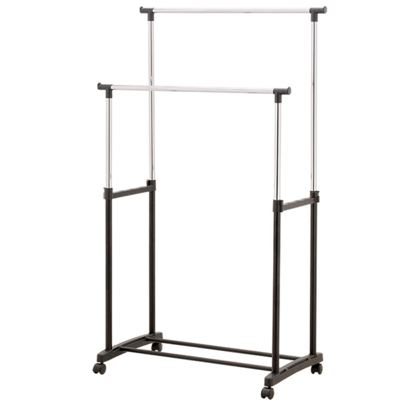 SDH170 Wieszak na ubrania podwójny z kółkami