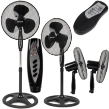 Wentylator podłogowy wiatrak stojący 55W Czarny + Pilot