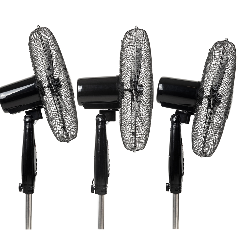 Wentylator podłogowy wiatrak stojący 55W Czarny + Pilot