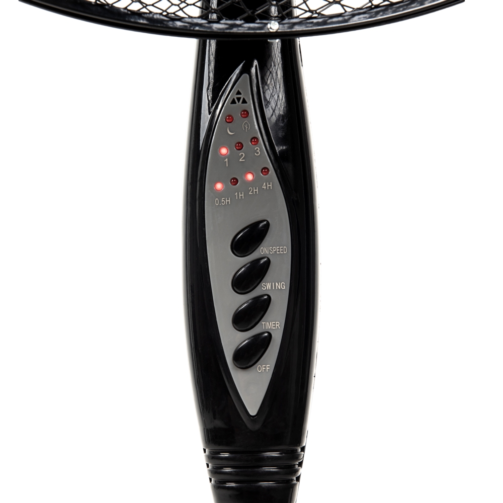 Wentylator podłogowy wiatrak stojący 55W Czarny + Pilot