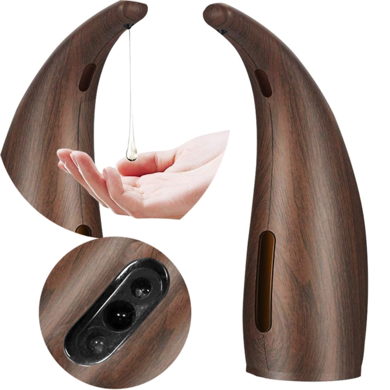 Dozownik automatyczny do mydła Ciemne Drewno 300ml