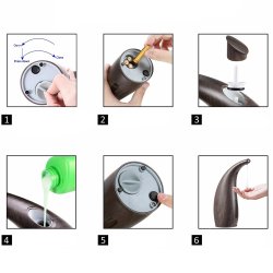 SDH153 Dozownik do mydła automatyczny 300ml drewno