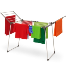 Suszarka na pranie składana + Zawieszki do skarpet Szara