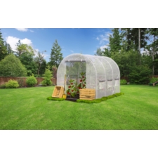 Tunel foliowy ogrodowy szklarnia z metalowym stelażem Biały 2x3,5x2m