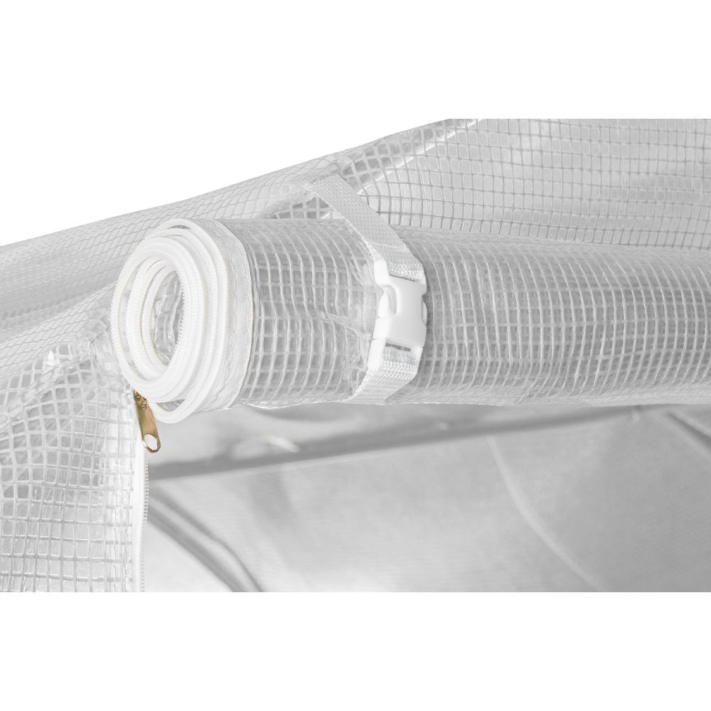 Tunel foliowy ogrodowy szklarnia z metalowym stelażem Biały 2x3,5x2m