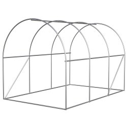 Tunel foliowy ogrodowy szklarnia z metalowym stelażem Biały 2x3,5x2m