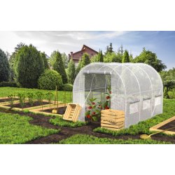 Tunel foliowy ogrodowy szklarnia z metalowym stelażem Biały 2x3x2m