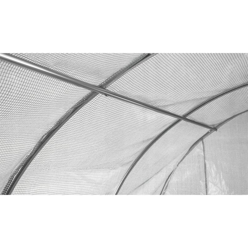 Tunel foliowy ogrodowy szklarnia z metalowym stelażem Biały 2x3x2m
