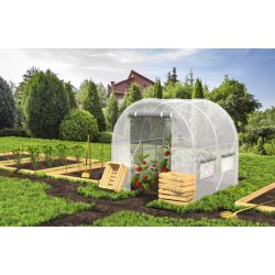 Tunel foliowy ogrodowy szklarnia z metalowym stelażem Biały 2x2x2m