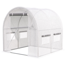 Tunel foliowy ogrodowy szklarnia z metalowym stelażem Biały 2x2x2m