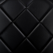 Hoker barowy kuchenny krzesło, regulacja, eko-skóra Czarny