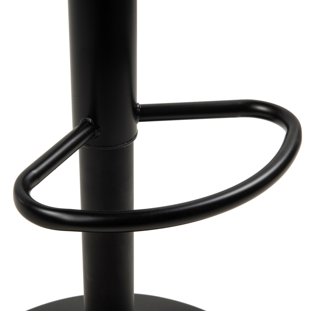 Hoker barowy kuchenny krzesło, regulacja, eko-skóra Czarny