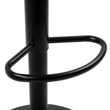 Hoker barowy kuchenny krzesło, regulacja, eko-skóra Czarny