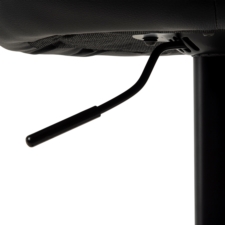 Hoker barowy kuchenny krzesło, regulacja, eko-skóra Czarny