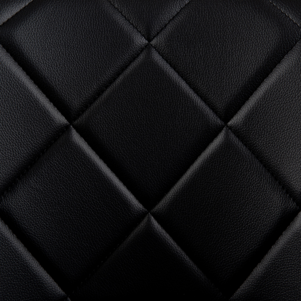 Hoker barowy kuchenny krzesło, regulacja, eko-skóra Czarny