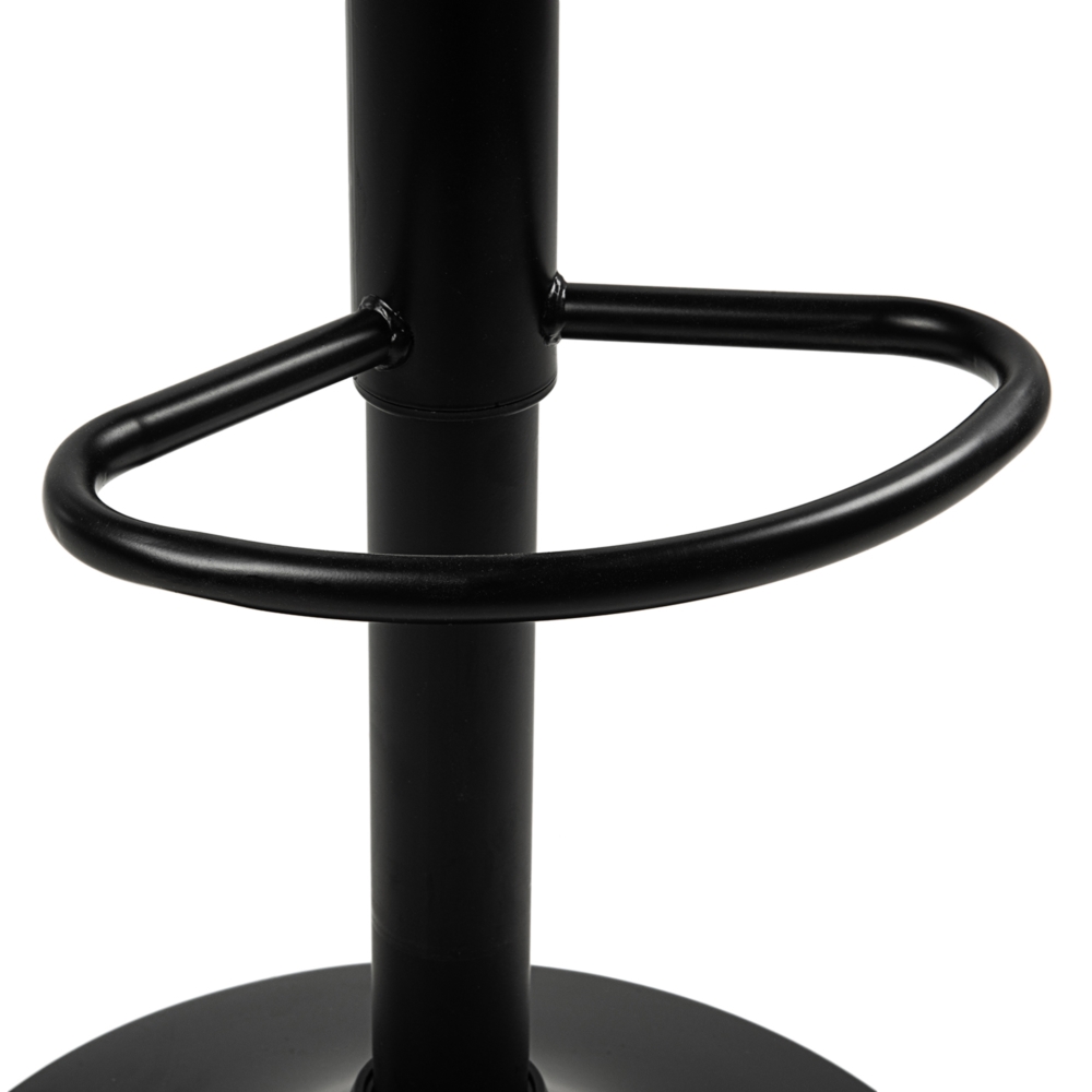 Hoker barowy kuchenny krzesło, regulacja, eko-skóra Czarny