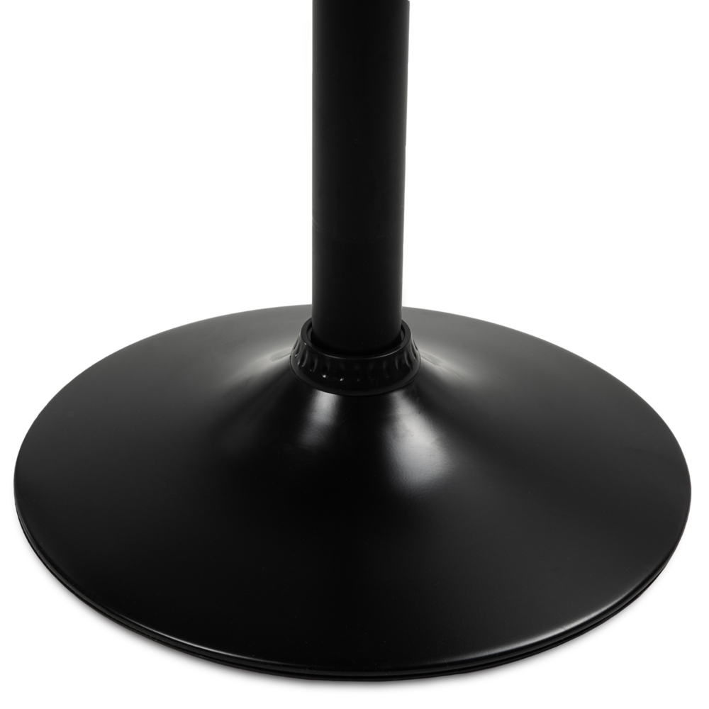 Hoker barowy kuchenny krzesło, regulacja, eko-skóra Czarny