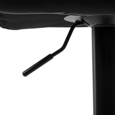 Hoker barowy kuchenny krzesło, regulacja, eko-skóra Czarny