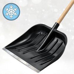 Łopata do śniegu z drewnianym trzonkiem