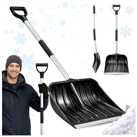 Łopata do śniegu z aluminiowym trzonkiem