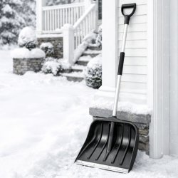 Łopata do śniegu z aluminiowym trzonkiem