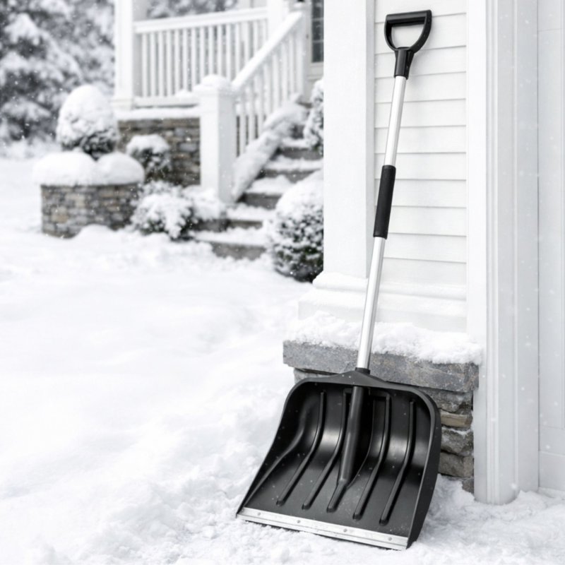 Łopata do śniegu z aluminiowym trzonkiem
