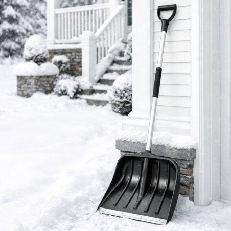 Łopata do śniegu z aluminiowym trzonkiem