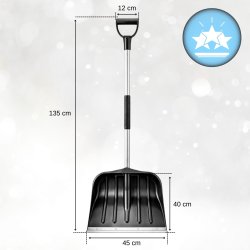 Łopata do śniegu z ergonomicznym aluminiowym trzonkiem