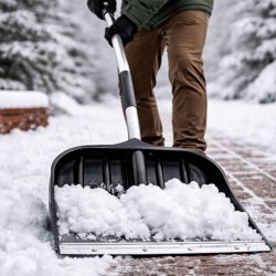 Łopata do śniegu z ergonomicznym aluminiowym trzonkiem