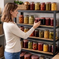 Regał magazynowy metalowy ocynkowany i malowany 5 półek Czarny 150x75x30cm