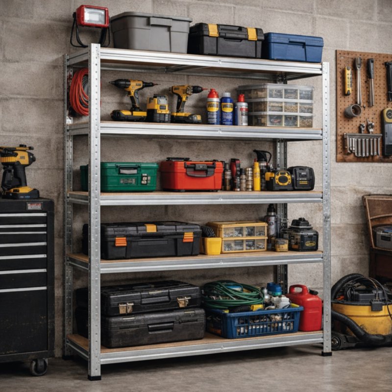 Regał magazynowy metalowy ocynkowany 5 półek 150x75x30cm