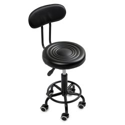 Fotel kosmetyczny fryzjerski obrotowy z oparciem