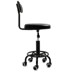 Fotel kosmetyczny fryzjerski obrotowy z oparciem