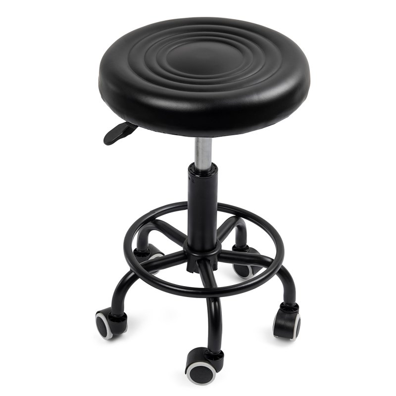 Fotel kosmetyczny fryzjerski obrotowy bez oparcia