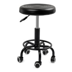 Fotel kosmetyczny fryzjerski obrotowy bez oparcia