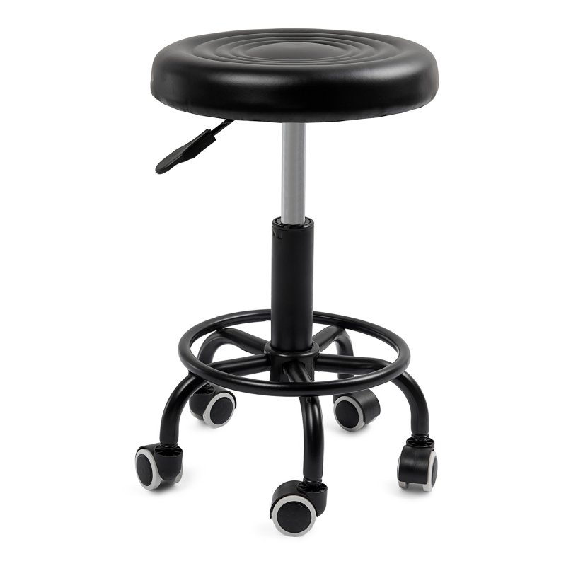 Fotel kosmetyczny fryzjerski obrotowy bez oparcia