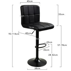 Hoker barowy kuchenny skóra regulowana wysokość