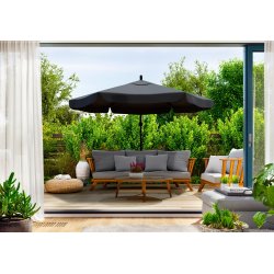 SDH081 Parasol na wysięgniku + Pokrowiec Szary