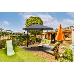 SDH081 Parasol na wysięgniku + Pokrowiec Szary