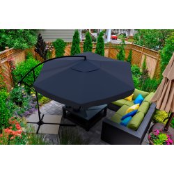 SDH080 Parasol na wysięgniku + Pokrowiec Grafit