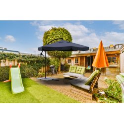 SDH080 Parasol na wysięgniku + Pokrowiec Grafit