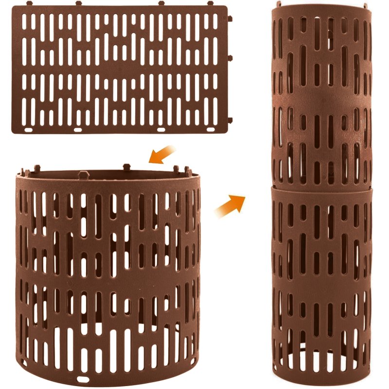 Osłona na pieńki drzew i innych roślin Brązowa 6 sztuk