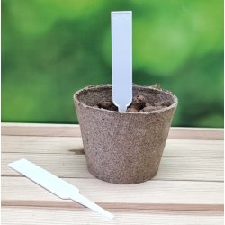 Wbijane etykiety do roślin wąskie Białe 10 sztuk