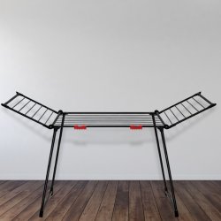 Suszarka na pranie składana + Zawieszki do skarpet Czarna